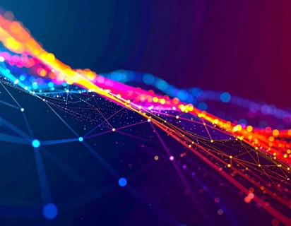 Neural network glowing brain wall art poster, abstract digital connections symbolizing