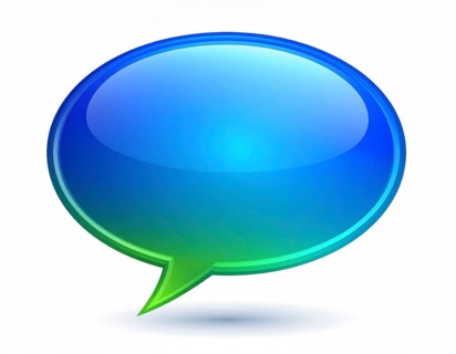 Speech bubble concept image symbolizing communication, dialogue, conversation, chat messages, and