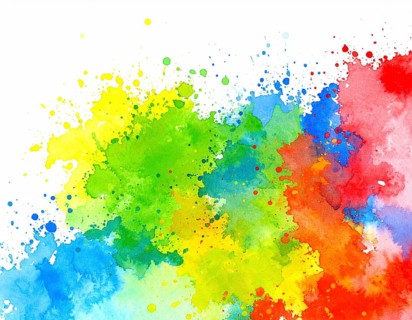 Minimalist watercolor splash poster on white background, an artistic modern décor print for homes,