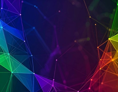 Neural network glowing brain wall art poster, abstract digital connections symbolizing