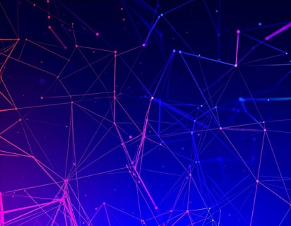 Neural network glowing brain wall art poster, abstract digital connections symbolizing