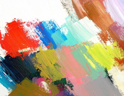 Watercolor pastel brush strokes poster with soft dreamy textures and soothing colors for tranquil