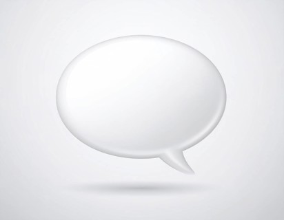 Speech bubble concept image symbolizing communication, dialogue, conversation, chat messages, and