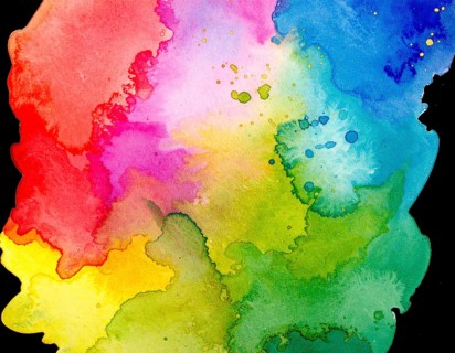 Colorfully painted background with vivid brush strokes and abstract design, symbolizing creativity,