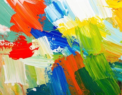 Bold neon brush strokes poster with vibrant glowing colors, ideal for modern abstract décor and