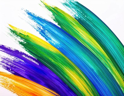 Decorative brush strokes abstract print with vibrant textures and painterly effects, suitable for