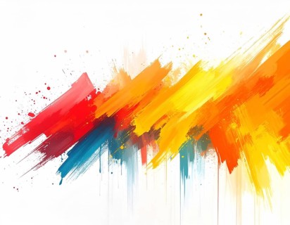 Decorative brush strokes abstract print with vibrant textures and painterly effects, suitable for