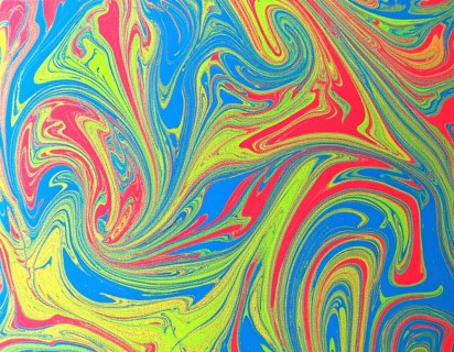 Colorfully painted background with vivid brush strokes and abstract design, symbolizing creativity,