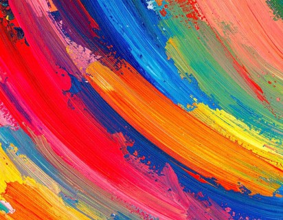 Creative brush strokes abstract poster combining painterly textures and vibrant background, ideal
