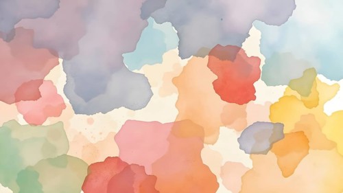 Watercolor pastel brush strokes poster with soft dreamy textures and soothing colors for tranquil