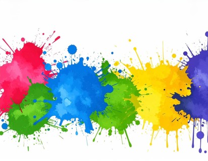 Minimalist watercolor splash poster on white background, an artistic modern décor print for homes,