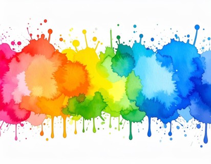 Minimalist watercolor splash poster on white background, an artistic modern décor print for homes,