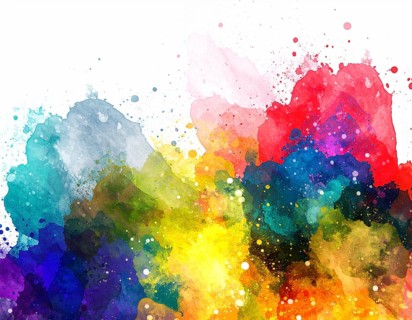 Colorfully painted background with vivid brush strokes and abstract design, symbolizing creativity,