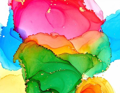 Colorfully painted background with vivid brush strokes and abstract design, symbolizing creativity,
