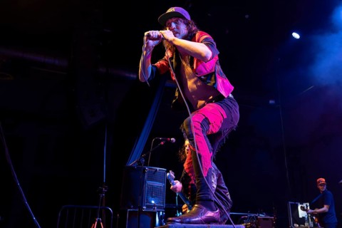 Eugene Hütz, singer and guitarist, Gogol Bordello, folk-punk band, USA, live on Fall 2025 European