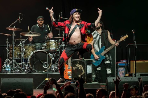 Eugene Hütz, singer and guitarist, Gogol Bordello, folk-punk band, USA, live on Fall 2025 European
