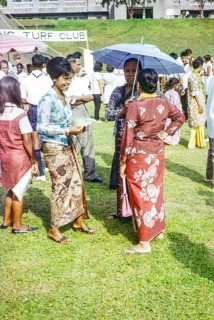 Garden fete community event in the grounds of HMS Terror naval base, Sembawang, Singapore, South