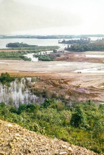 Land being cleared and levelled for industrial development, Jurong, Singapore, south east Asia 1963
