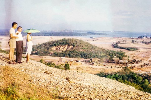 Land being cleared and levelled for industrial development, Jurong, Singapore, south east Asia 1963