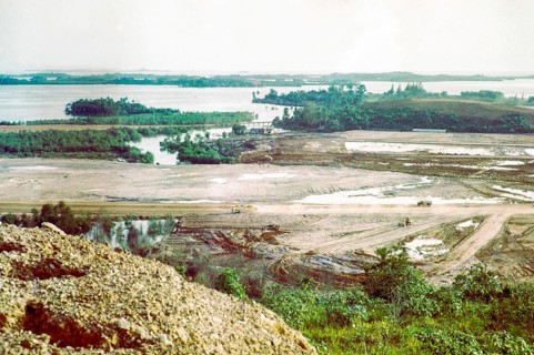 Land being cleared and levelled for industrial development, Jurong, Singapore, south east Asia 1963