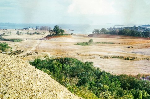 Land being cleared and levelled for industrial development, Jurong, Singapore, south east Asia 1963