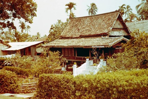 Historic traditional architecture Malay house, Malacca or Melaka, Malaya, Malaysia, south east Asia