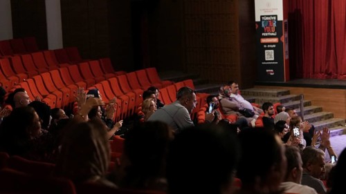 Turkish singer Coskun Sabah performs on stage at Gaziantep University as part of the Türkiye Kültür
