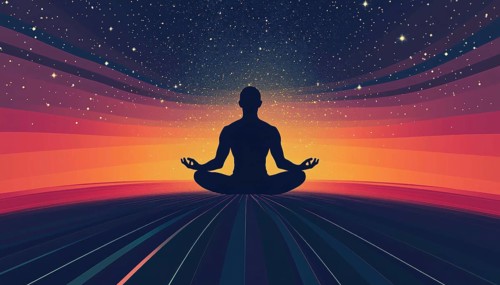 Self-Exploration Through Meditation, Mindfulness, And Dreaming With Silhouette Of Man In Lotus Pose