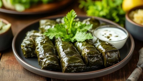 Mouthwatering Dolma Sarma: Stuffed Grape Leaves And Rice With White Yogurt Sauce - A Taste Of