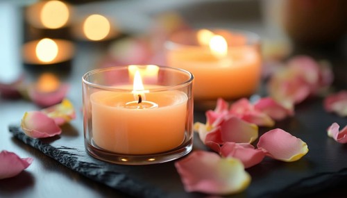 Pampering With Spa Candles And Rose Petals: Creating A Relaxing Ambiance For A Tranquil And