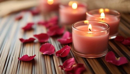 Relaxing Atmosphere: Candlelight And Petals Of Roses - Create A Serene Environment With Spa Candles