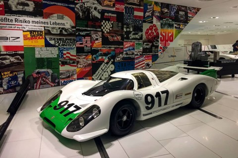 917-001 original model first version of the Porsche 917 racing car restored to its original