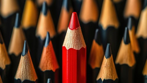 A Vibrant Red Pencil Among Dull Pencils: Standing Out From The Crowd And Catching Everyone'S