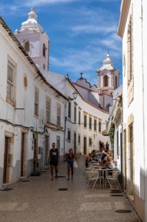 The historic centre of Lagos, R. Henrique Correia da Silva, in the west of the Algarve, Portugal