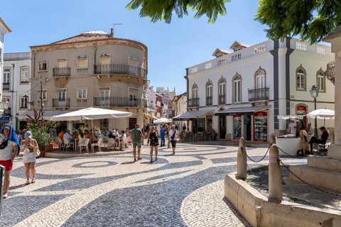 The old town centre of Lagos, in the west of the Algarve, Portugal