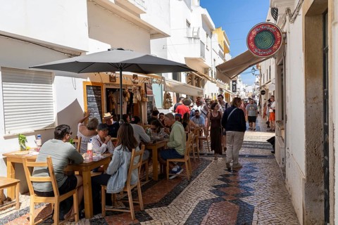 The old town centre of Lagos, in the west of the Algarve, Portugal
