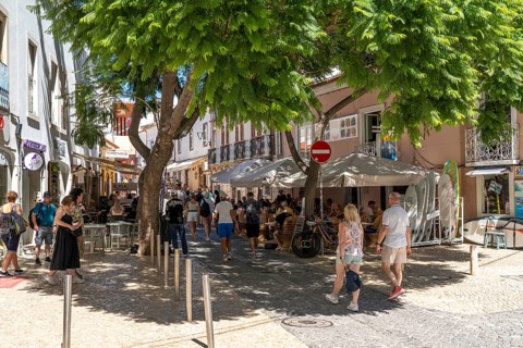 The historic centre of Lagos, R. Henrique Correia da Silva, in the west of the Algarve, Portugal