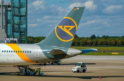 Düsseldorf, North Rhine-Westphalia, Germany - Düsseldorf Airport, Condor airline aircraft at the