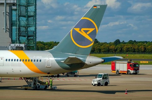 Düsseldorf, North Rhine-Westphalia, Germany - Düsseldorf Airport, Condor airline aircraft at the