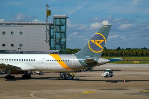 Düsseldorf, North Rhine-Westphalia, Germany - Düsseldorf Airport, Condor airline aircraft at the