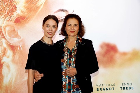 Paula Beer and Barbara Auer at the Berlin premiere of Miroirs No 3 at the Filmtheater am