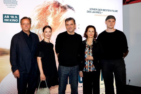 Matthias Brandt, Paula Beer, director Christian Petzold, Barbara Auer and Enno Trebs at the Berlin