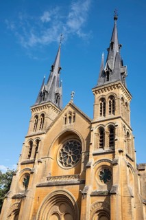 Saint-Rémi, neo-Romanesque church, Charleville-Mézières, Ardennes, Grand Est, France
