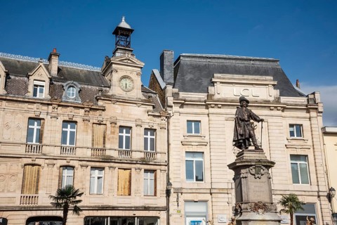 Charles de Gonzague, founder of the town, monument, Charleville-Mézières, Ardennes, Grand Est,