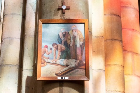 Way of the Cross, 11th station, Basilica of Notre-Dame-d'Espérance, Our Lady of Hope, Church of Our