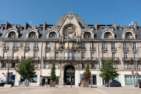 Historic buildings, Place de Hôtel de Ville, Town Hall Square, Rathausplatz, Charleville-Mézières,