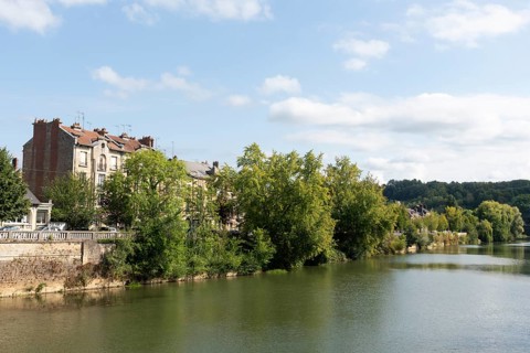 River Meuse, Charleville-Mézières, Ardennes, Grand Est, France