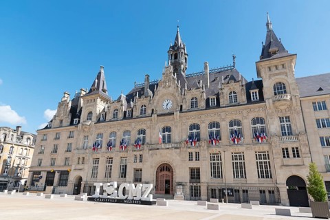 Hôtel de Ville, Town Hall, Charleville-Mézières, Mézières district, Ardennes, Grand Est, France
