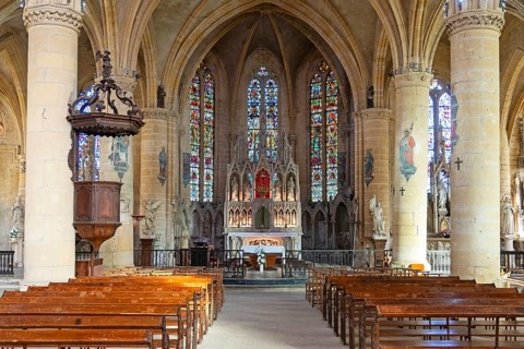 Saint-Nicolas Church, Marville, Renaissance village, Département Meuse, Grand Est, France