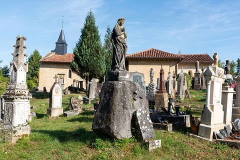 Saint-Hilaire cemetery, chapel, Marville, Renaissance village, Département Meuse, Grand Est, France